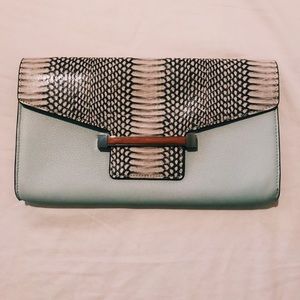 Vince Camuto Julia Two tone Flap Compact Clutch